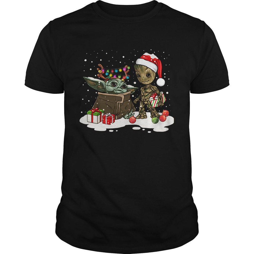 Baby Yoda And Baby Groot Christmas shirt