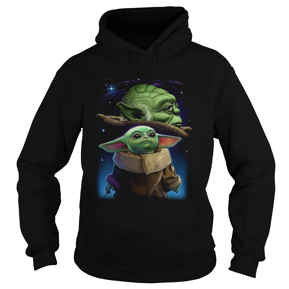 Baby Yoda And Master Yoda Galaxy Star Wars Hoodie