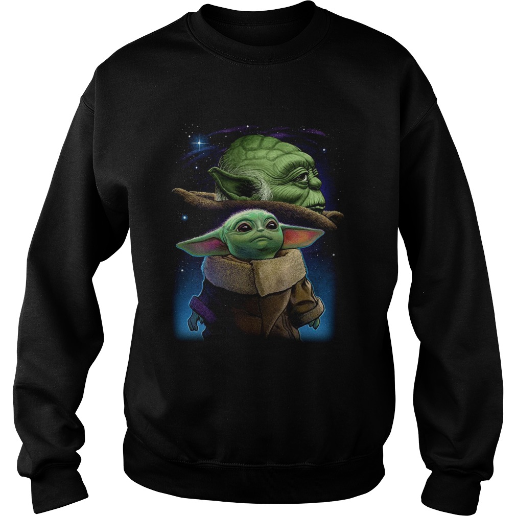 Baby Yoda And Master Yoda Galaxy Star Wars Sweatshirt