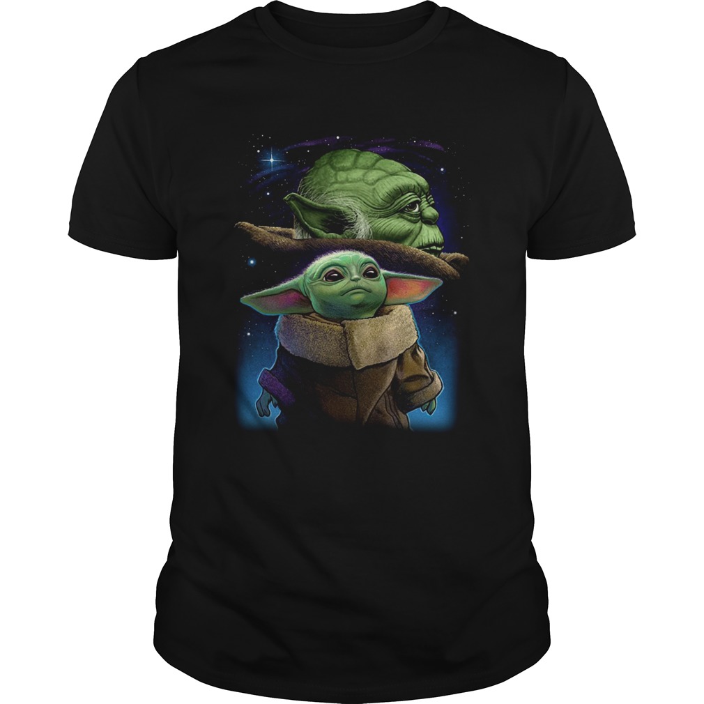 Baby Yoda And Master Yoda Galaxy Star Wars shirt