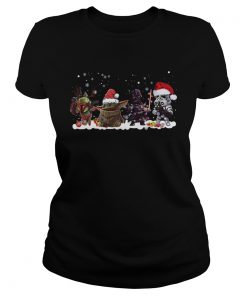 Baby Yoda Darth Vader R2D2 Boba Fett chibi christmas  Classic Ladies