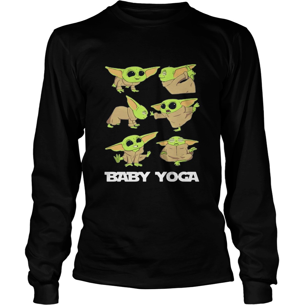 Baby Yoda Doing Yoga The Mandalorian LongSleeve