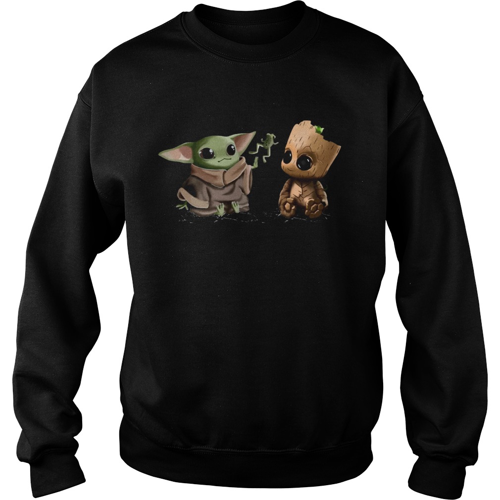 Baby Yoda Frog and Groot Sweatshirt