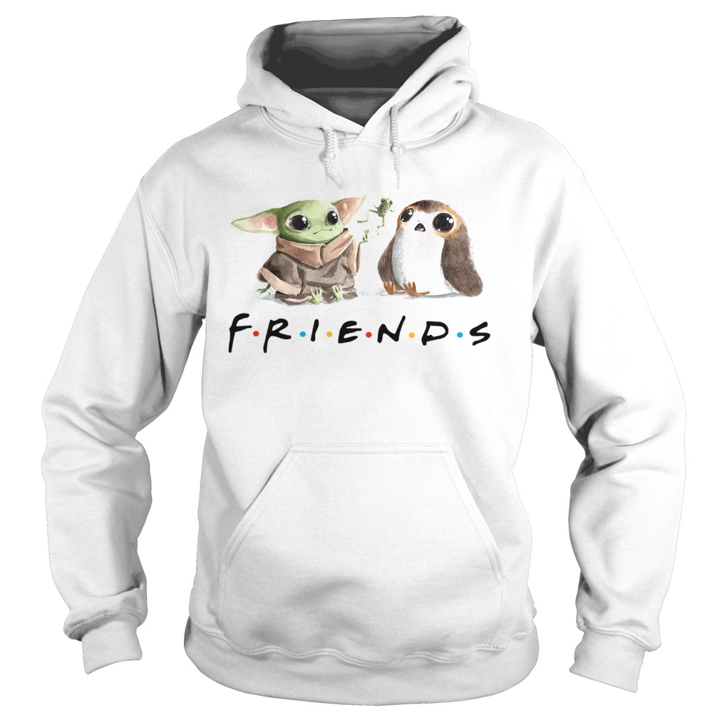 Baby Yoda Frog and Penguin Friends Hoodie