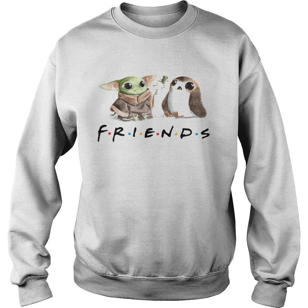 Baby Yoda Frog and Penguin Friends Sweatshirt