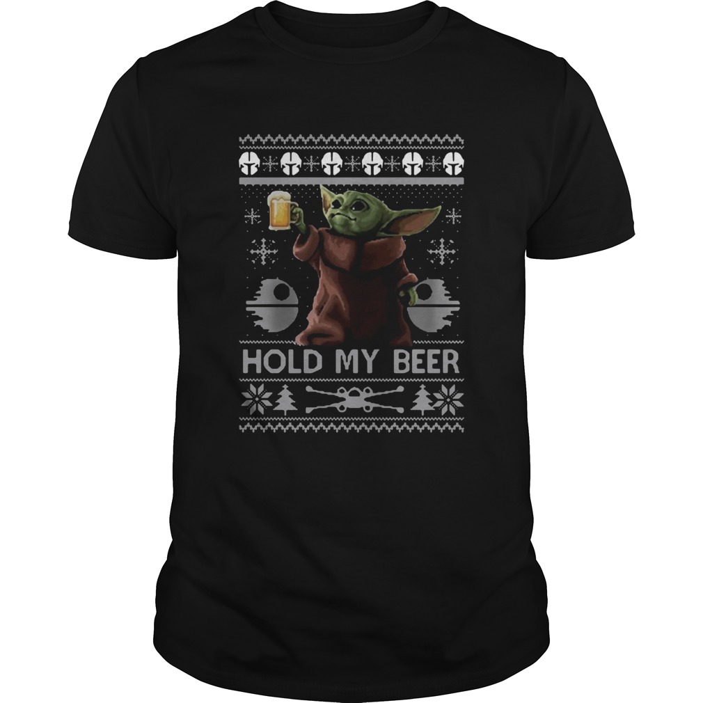 Baby Yoda Hold My Beer Ugly Christmas shirt