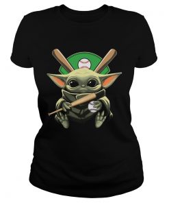 Baby Yoda Hug Baseball  Classic Ladies