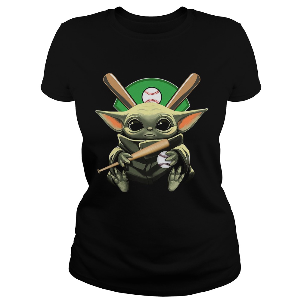 Baby Yoda Hug Baseball Classic Ladies