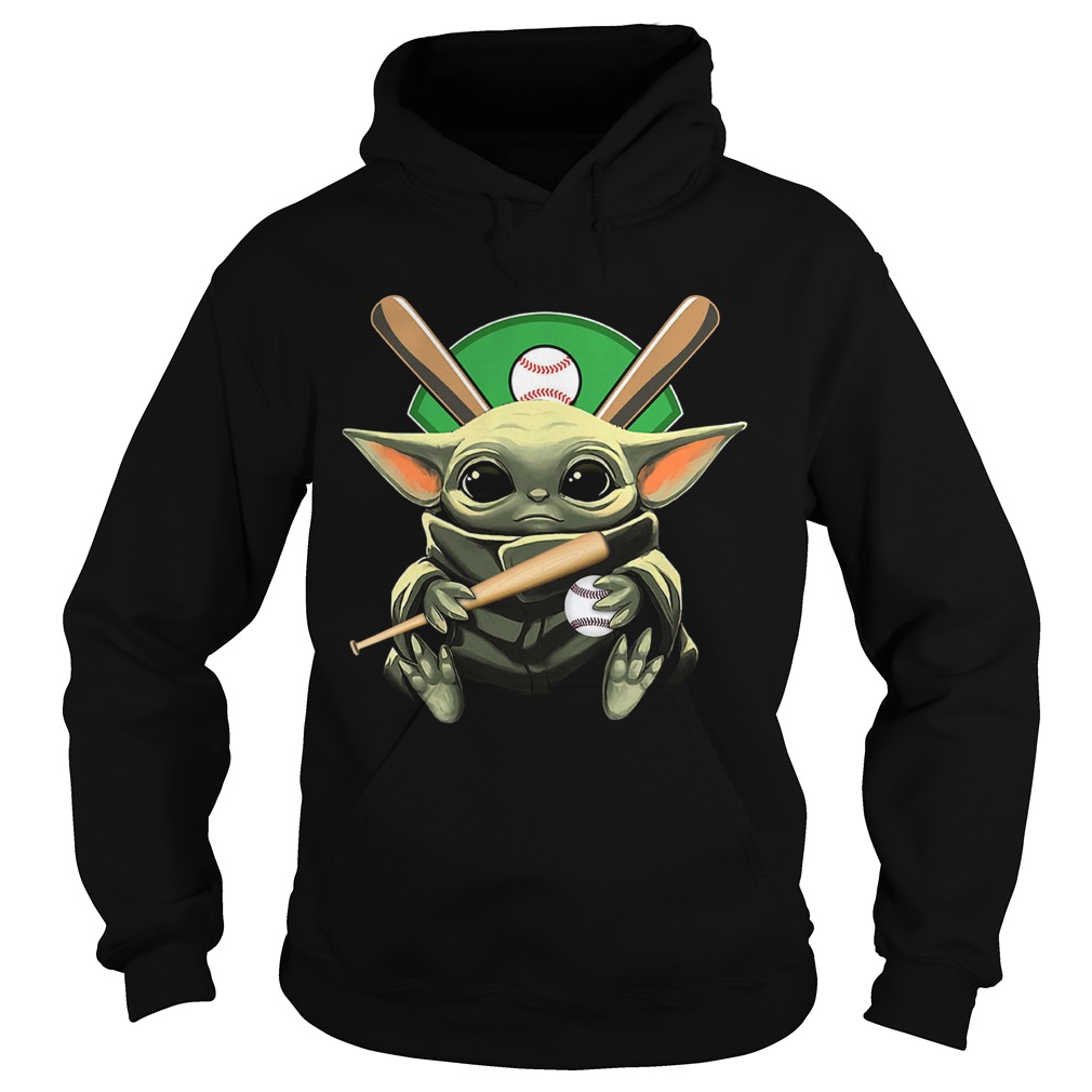 Baby Yoda Hug Baseball Hoodie