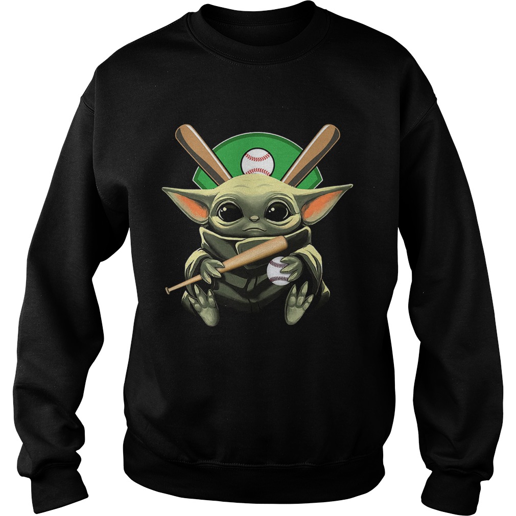 Baby Yoda Hug Baseball Sweatshirt