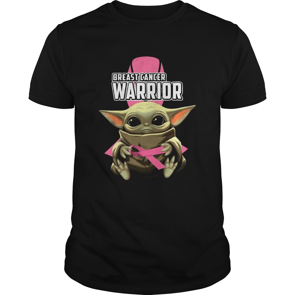 Baby Yoda Hug Breast Cancer Warrior shirt