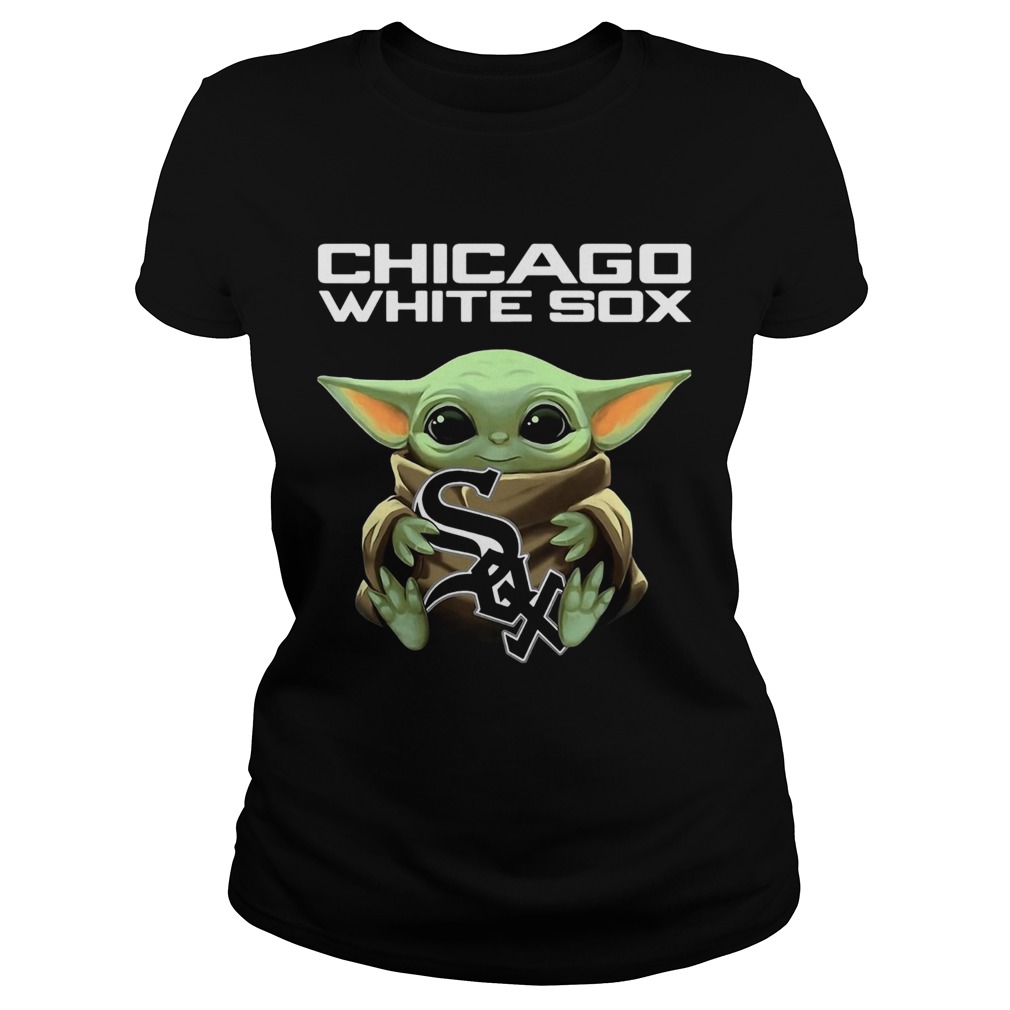 Baby Yoda Hug Chicago White Sox Classic Ladies