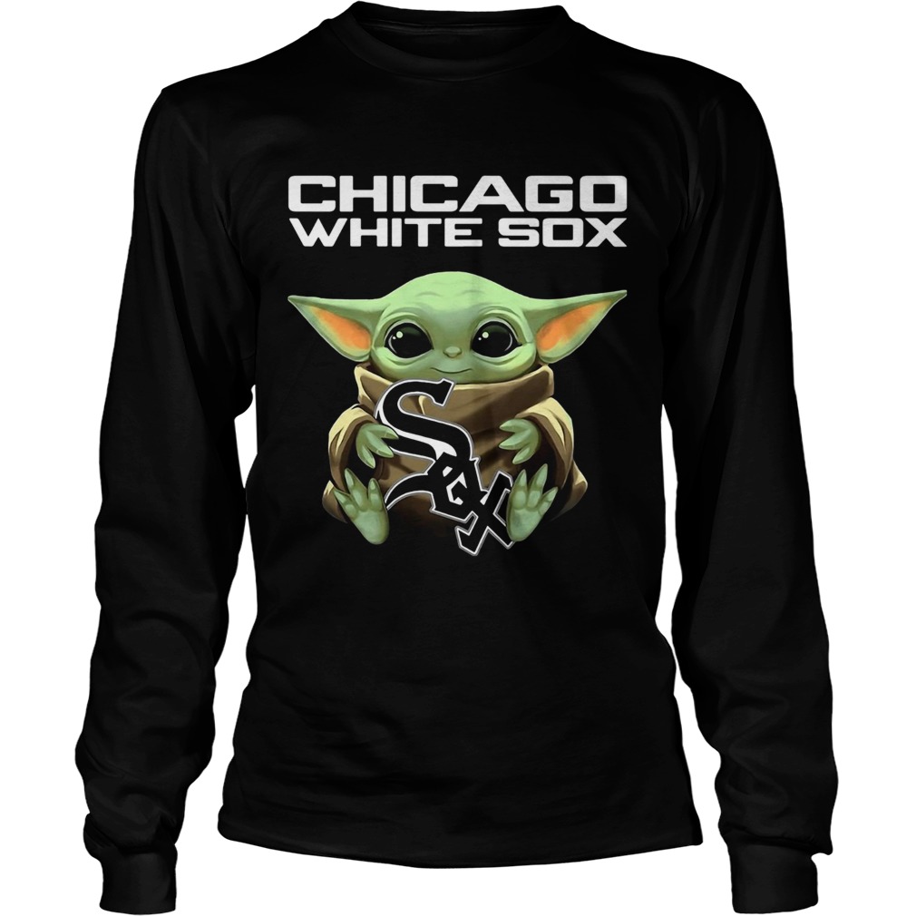 Baby Yoda Hug Chicago White Sox LongSleeve