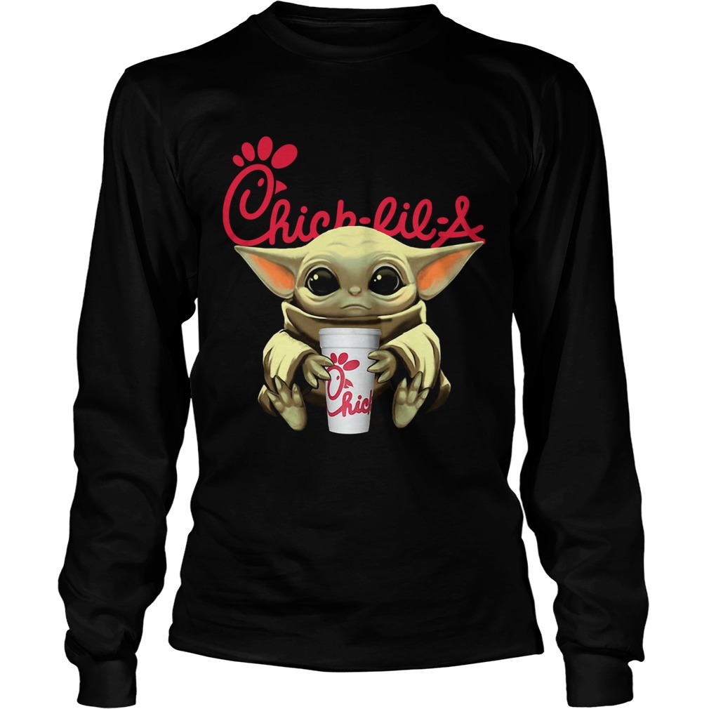 Baby Yoda Hug Chick Fil A LongSleeve