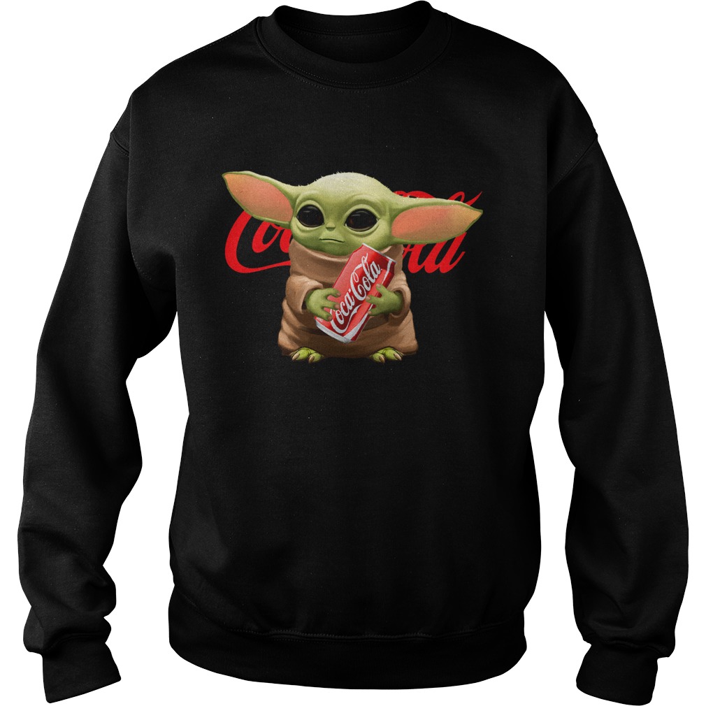 Baby Yoda Hug Coca Cola Sweatshirt