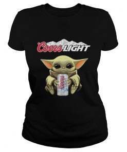 Baby Yoda Hug Coors Light  Classic Ladies