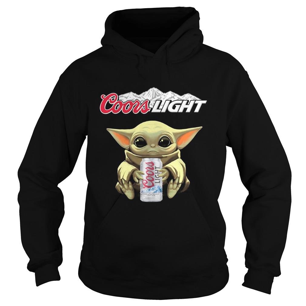 Baby Yoda Hug Coors Light Hoodie