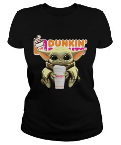 Baby Yoda Hug Dunkin Donuts  Classic Ladies