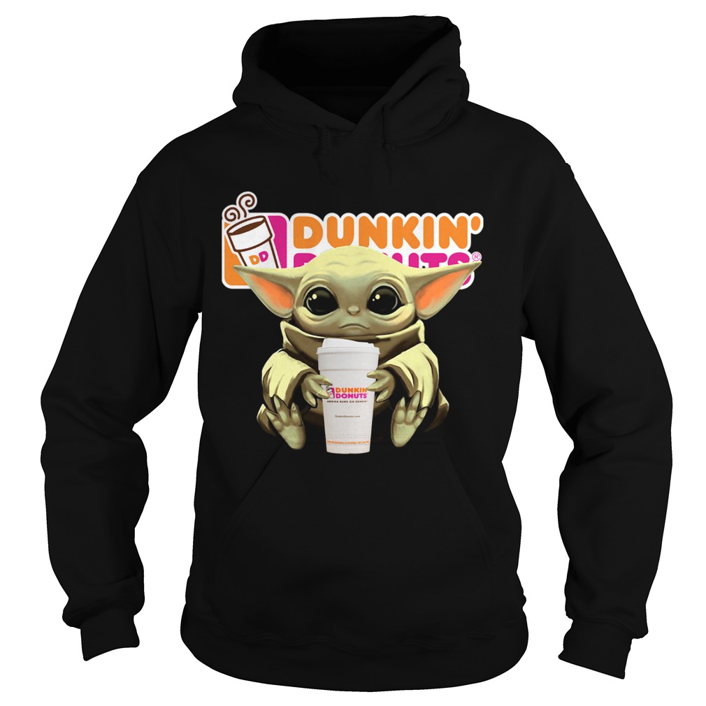 Baby Yoda Hug Dunkin Donuts Hoodie