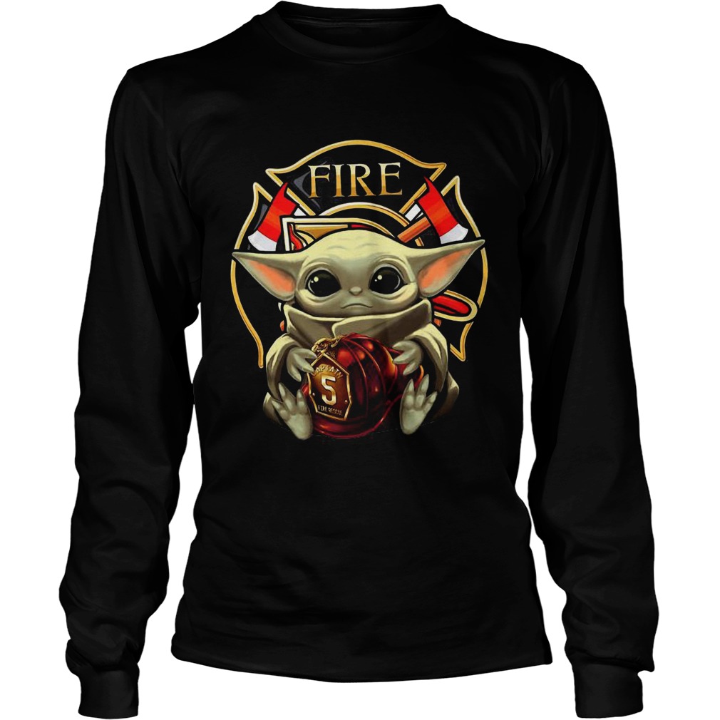 Baby Yoda Hug Flaptatn Fire Reside LongSleeve