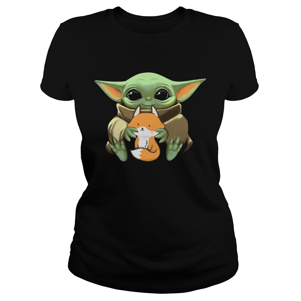 Baby Yoda Hug Fox Classic Ladies