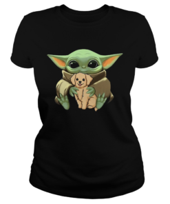 Baby Yoda Hug Golden Retriever  Classic Ladies