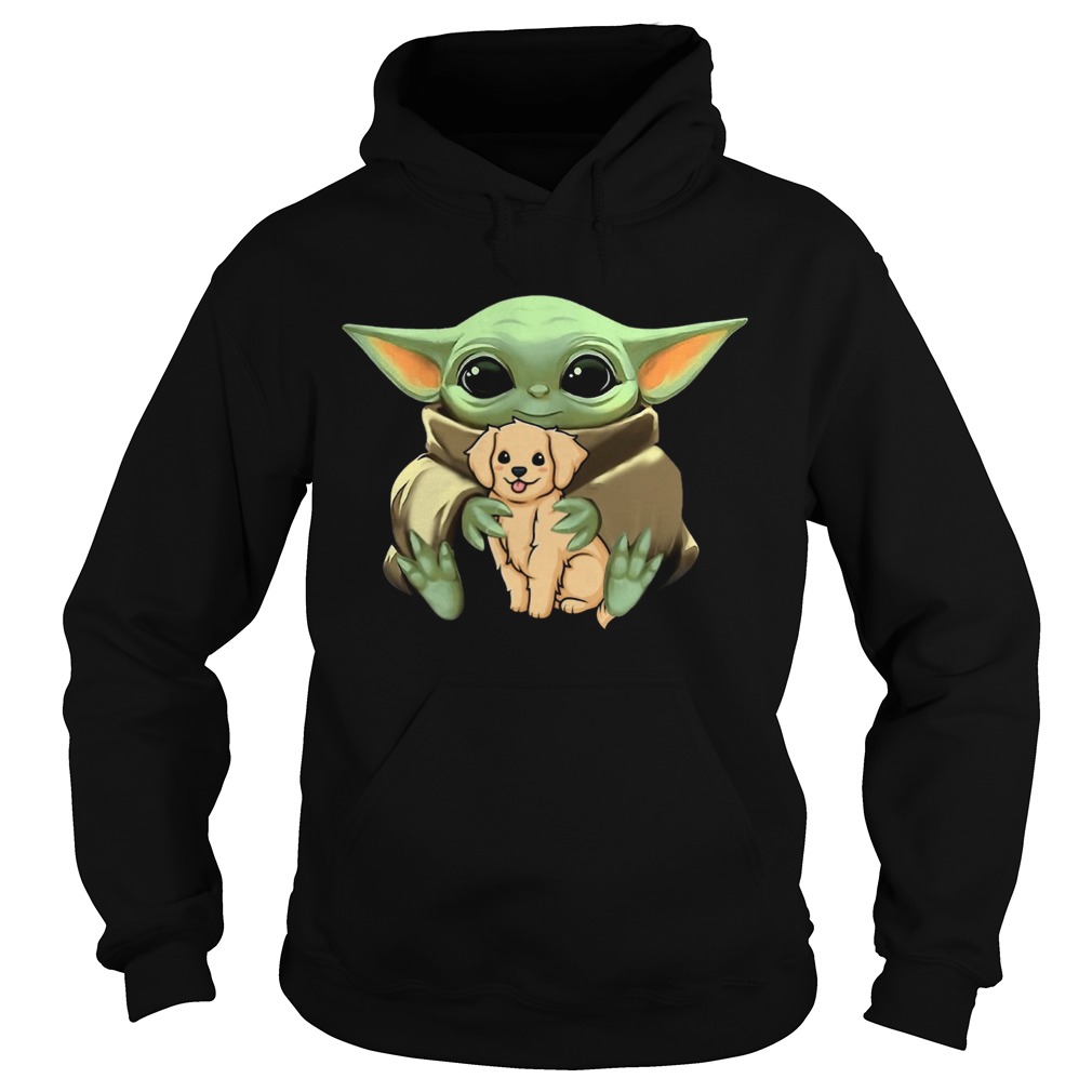 Baby Yoda Hug Golden Retriever Hoodie