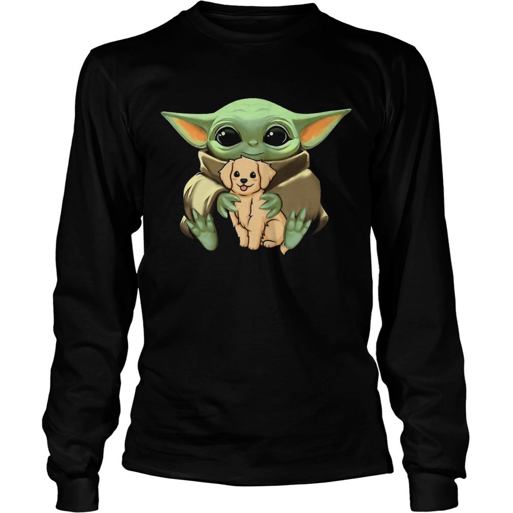 Baby Yoda Hug Golden Retriever LongSleeve