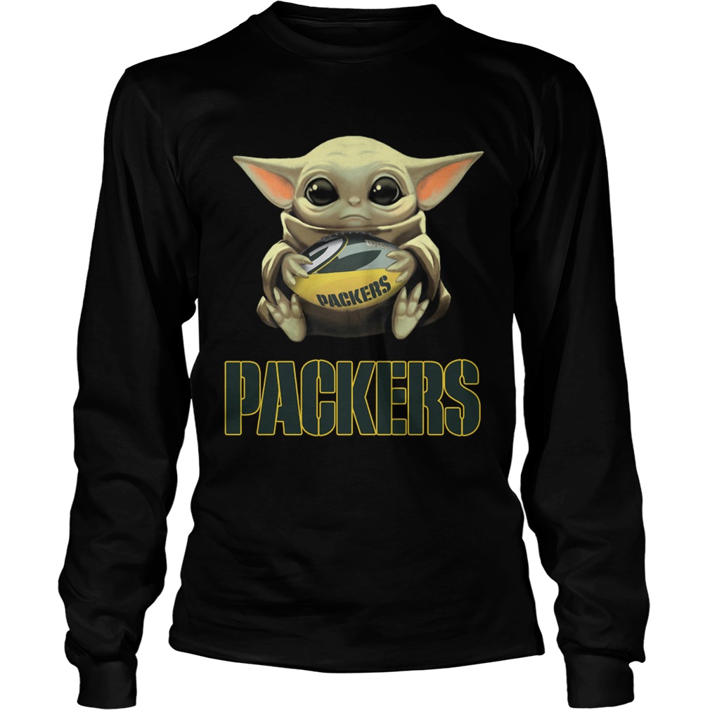 Baby Yoda Hug Green Bay Packer LongSleeve