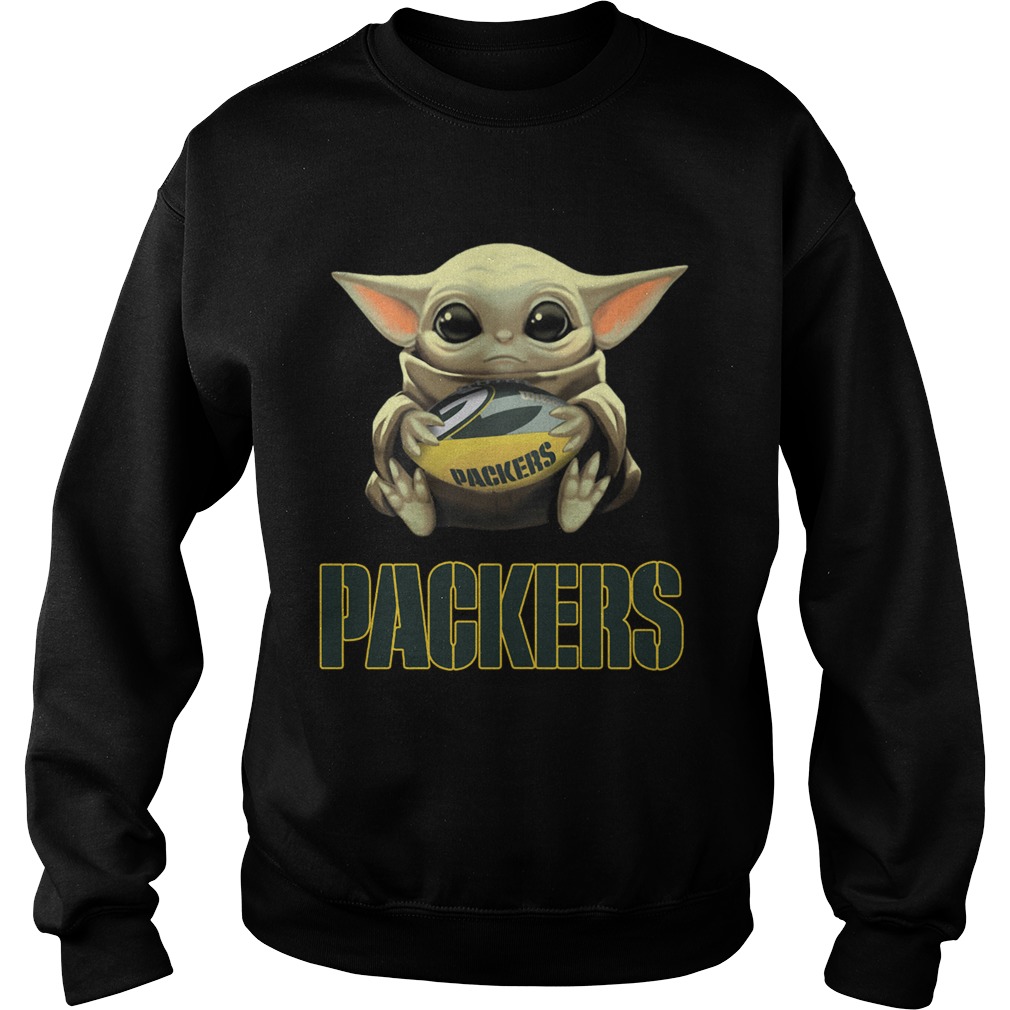 Baby Yoda Hug Green Bay Packer Sweatshirt