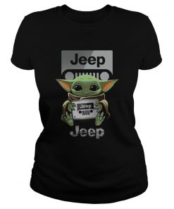 Baby Yoda Hug Jeep  Classic Ladies