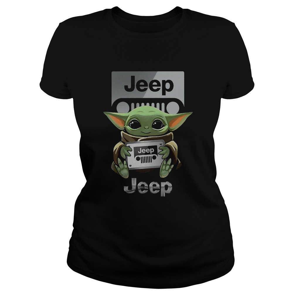 Baby Yoda Hug Jeep Classic Ladies