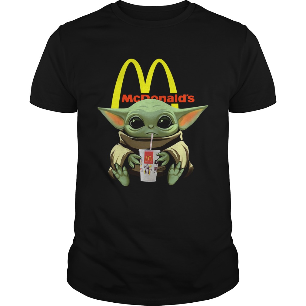 Baby Yoda Hug Mcdonalds shirt