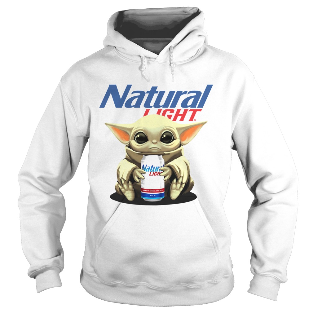 Baby Yoda Hug Natural Light Hoodie