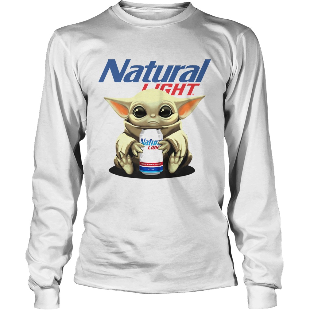 Baby Yoda Hug Natural Light LongSleeve