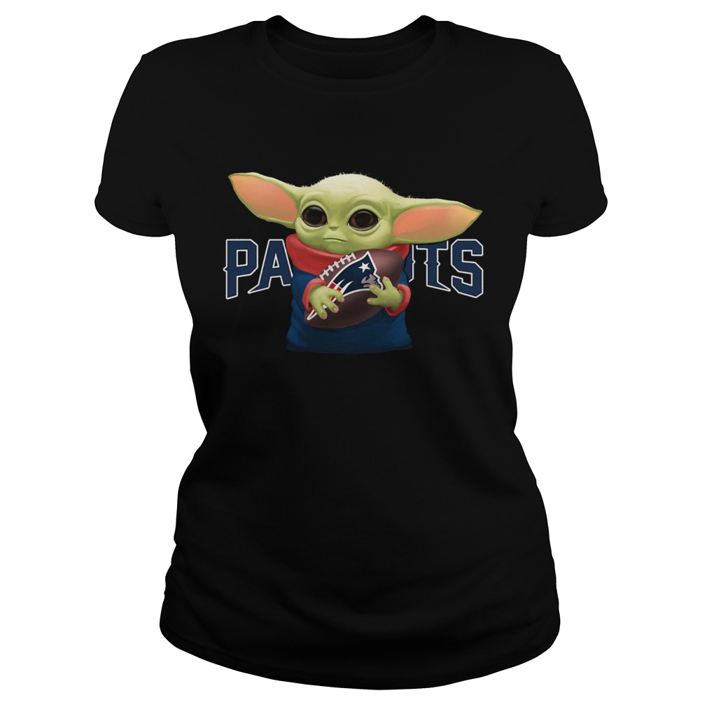 Baby Yoda Hug New England Patriots Classic Ladies