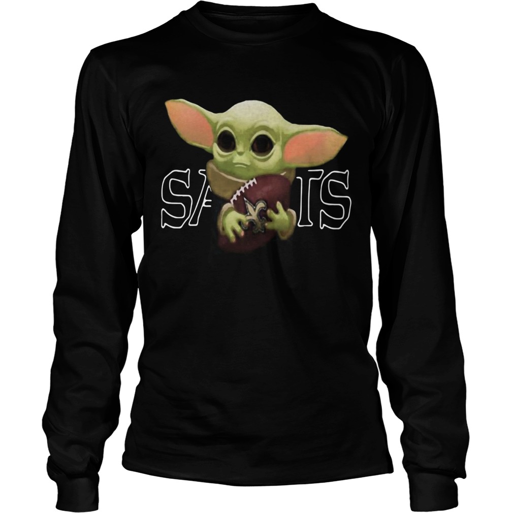 Baby Yoda Hug New Orleans Saints LongSleeve