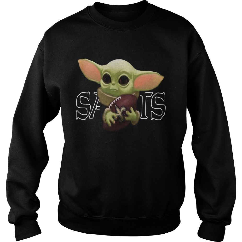 Baby Yoda Hug New Orleans Saints Sweatshirt