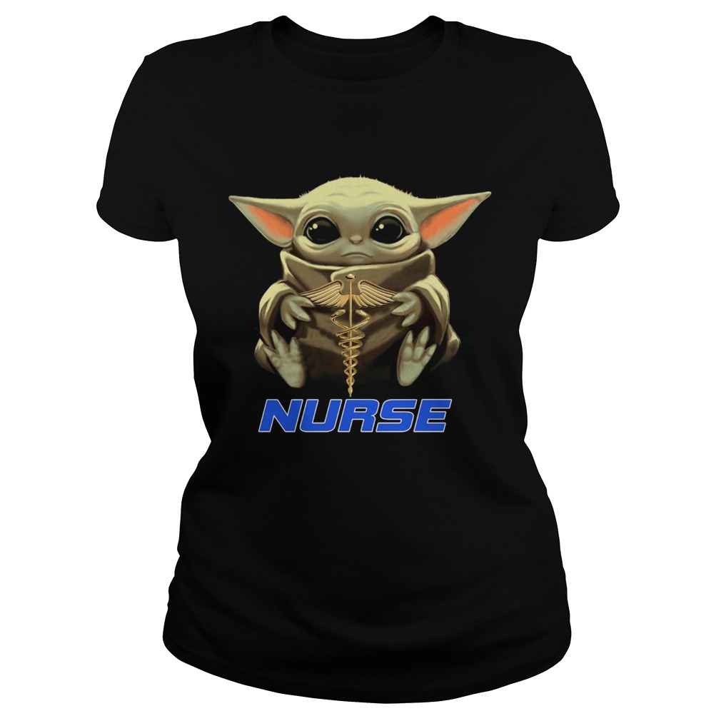 Baby Yoda Hug Nurse Classic Ladies