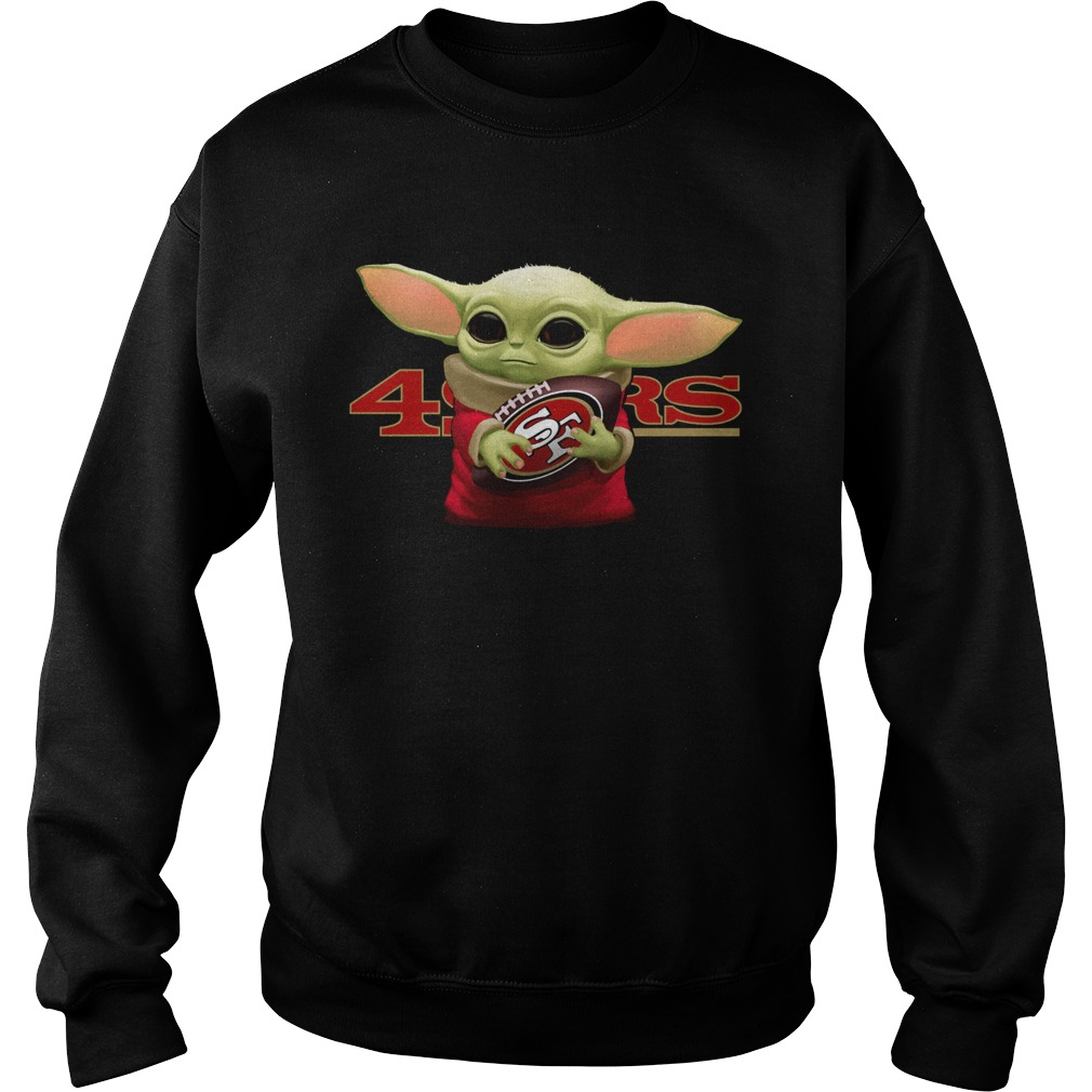 Baby Yoda Hug San Francisco 49ers Sweatshirt