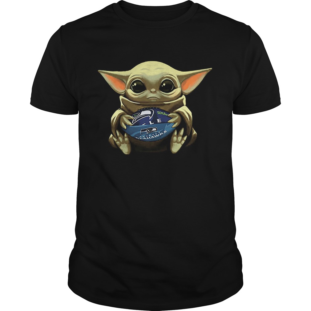 Baby Yoda Hug Seattle Seahawks shirt