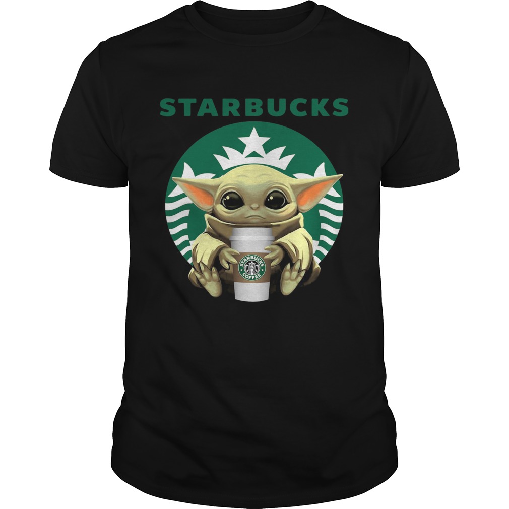 Baby Yoda Hug Starbucks shirt