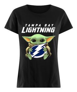 Baby Yoda Hug Tampa Bay Lightning ladies shirt