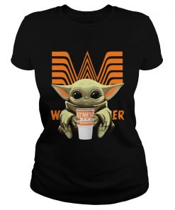 Baby Yoda Hug Whataburger  Classic Ladies