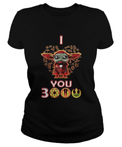 Baby Yoda Iron Man I Love You 3000  Classic Ladies