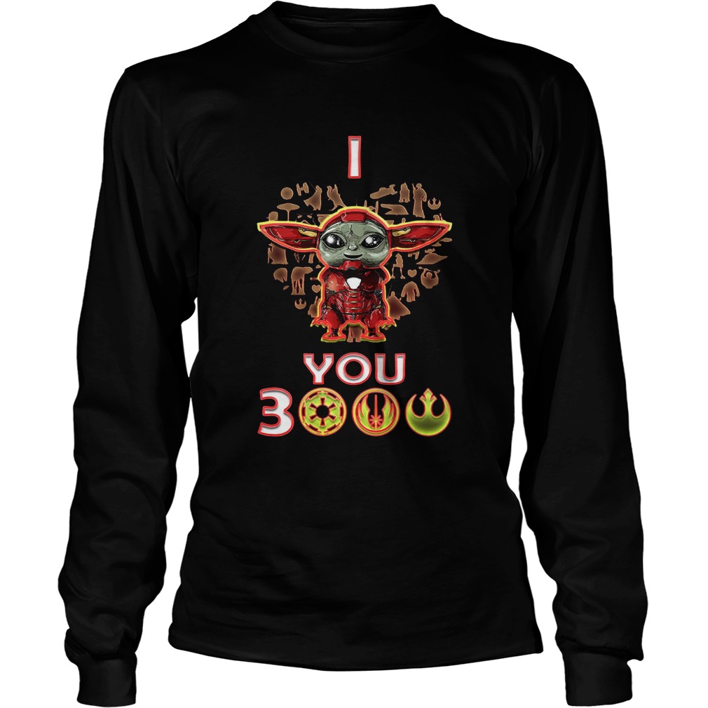 Baby Yoda Iron Man I Love You 3000 LongSleeve