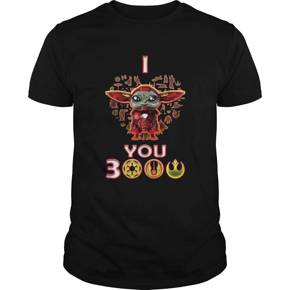 Baby Yoda Iron Man I Love You 3000 shirt