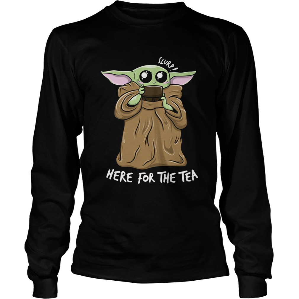 Baby Yoda Kawaii Here For The Tea Meme LongSleeve