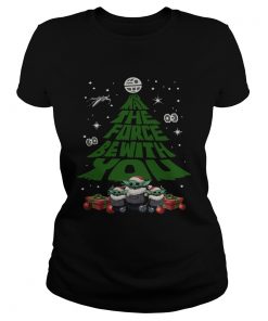 Baby Yoda May The Force Be With With You Christmas Tree  Classic Ladies