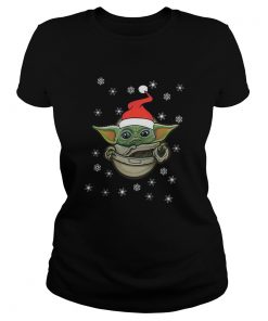 Baby Yoda Snow Merry Christmas The Mandalorian  Classic Ladies